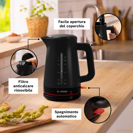 Bollitore Mymoment 1.7l Nero