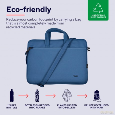 Bologna Laptop Bag 16" Eco Blue