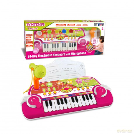 Bontempi 12 2972: Tastiera Da Tavolo 24 Tasti Con Microfono E Leggio