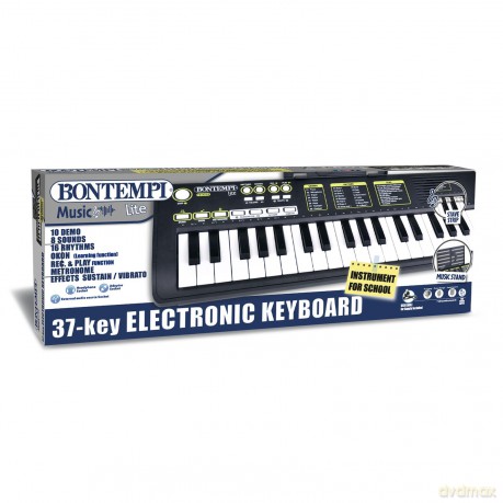Bontempi 15 3770: Tastiera Scuola A 37 Tasti Passo Medio, Cavo Alimentazione, Leggio E Presa Cuffia (C