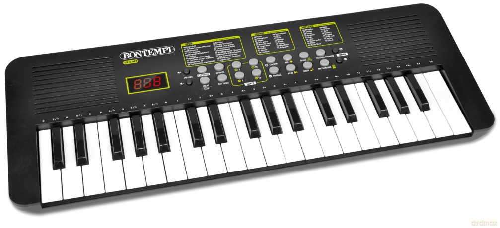 Bontempi 15 3787: Tastiera Scuola A 37 Tasti Passo Medio, Cavo Alimentazione, Display Lcd, Borsa Per T
