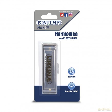 Bontempi 30 1021: Armonica Metallica Con Voci In Metallo A 10 Note Con Astuccio In Plastica Tastparent
