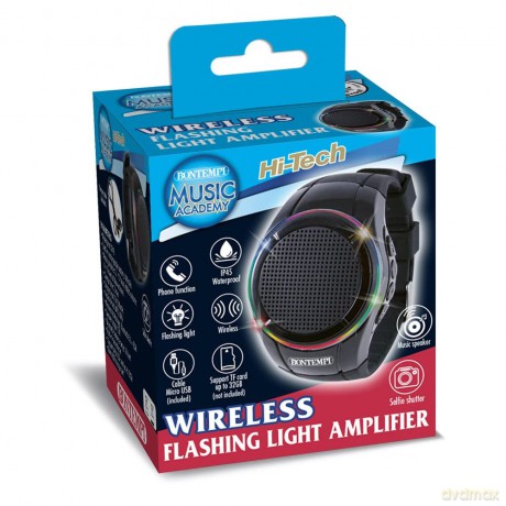 Bontempi 48 1100 - Wireless Watch Amplifier Con Luci A Led Microfono Integrato