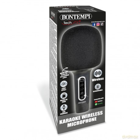Bontempi 48 5020: Microfono Karaoke Wireless Con Altoparlante, Riduzione Rumore Di Sottofondo Ed Effet
