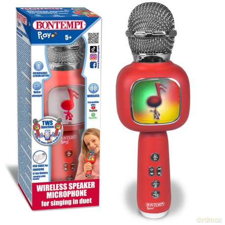 Bontempi 48 5110: Microfono Wireless Con Funzione Karaoke E Cambio Voce