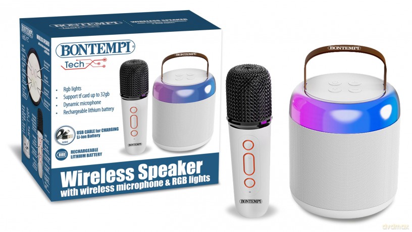 Bontempi 49 0210: Amplificatore Wireless Con Microfono Wireless Ed Effetti Luminosi