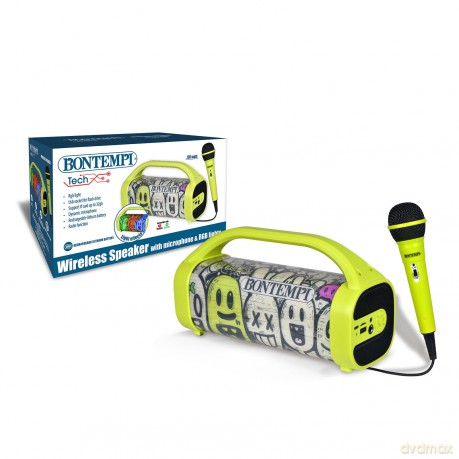 Bontempi 49 0230: Amplificatore Wireless Con Microfono Dinamico, Effetti Luminosi, Funzione Tws Ed Eff