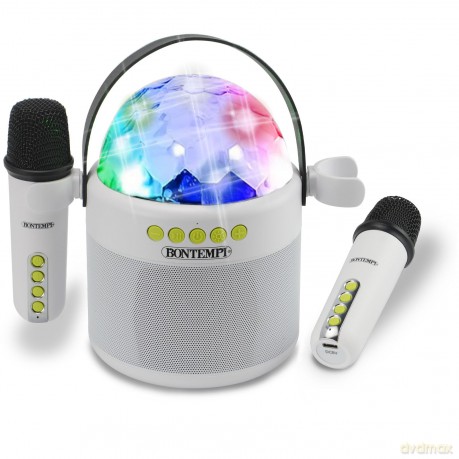 Bontempi 49 0250: Amplificatore Wireless Con 2 Microfono Wireless E Disco Ball Con Effetti Luminosi