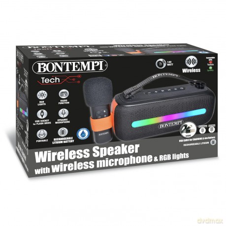 Bontempi 49 1050: Amplificatore Wireless Con Microfono Wireless, Effetti Luminosi