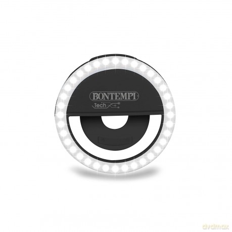 Bontempi 60 4120: 2 Microfoni Wireless Lavalier Con Anello Luminoso Da Selfie. Trasmettitore Conpresa