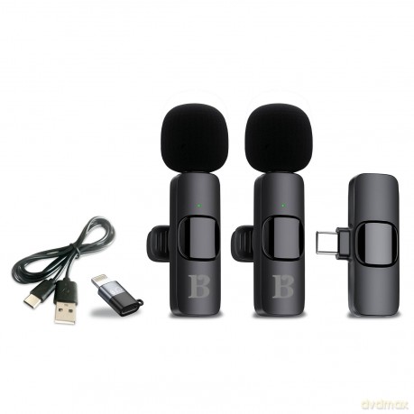 Bontempi 60 4120: 2 Microfoni Wireless Lavalier Con Anello Luminoso Da Selfie. Trasmettitore Conpresa
