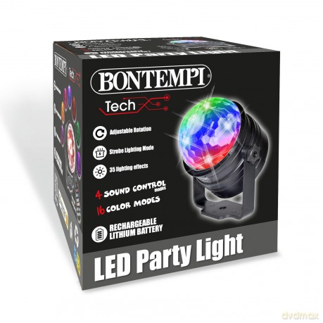 Bontempi 89 1020: Disco Ball Luminosa Con Telecomando E Batteria Al Lithio Ricaricabile