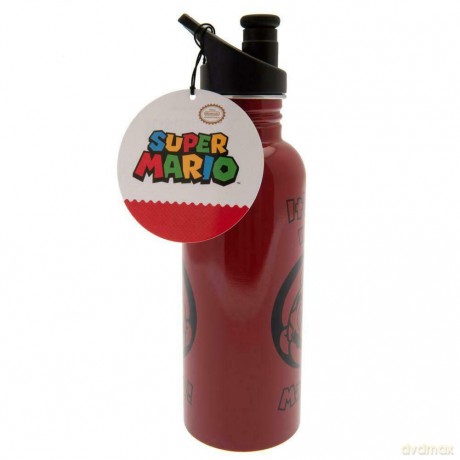 Borraccia Metallica Super Mario It's a Me Tappo Plastica