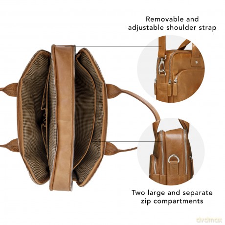 Borsa Pelle Kronborg 15 Cuoio