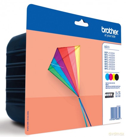 Brother Lc-223valbp Cartuccia Inkjet Serie 223, Ciano/Magenta/Giallo/Nero