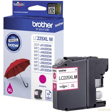 Brother Lc-225xlm Magenta Cartuccia D'Inchiostro