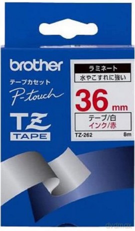 Brother Tze262 36 Mm Label Tapes - White/Red