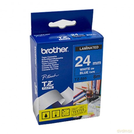Brother Tze555 24 Mm Label Tapes - Blue/White