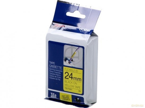 Brother Tzefx651 24 Mm Label Tapes - Yellow/Black