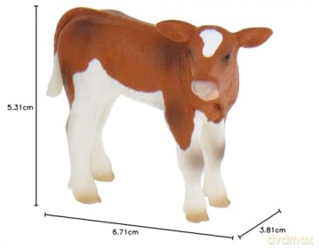 Bullyland: Fattoria - Vitello Marrone/Bianco