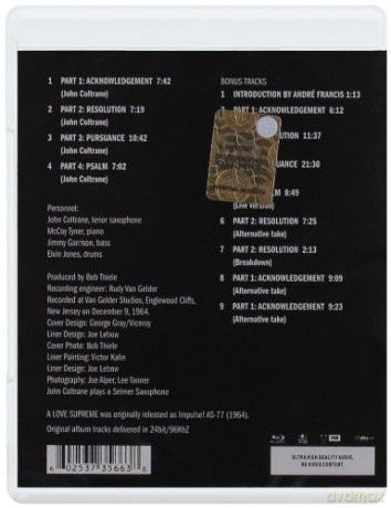 John Coltrane: A Love Supreme [Blu-Ray]