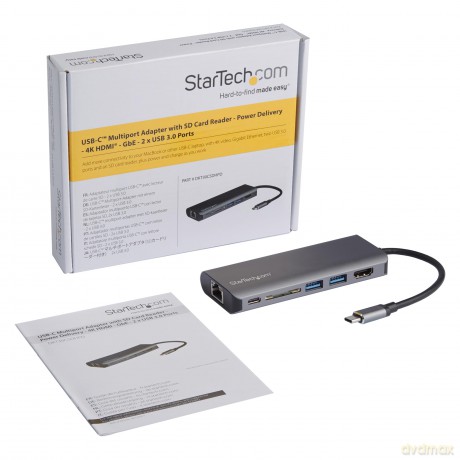 C Multiport Adapter With Sd Pd - 4k Hdmi - Gbe - 2x Usb-A