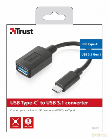 C To Usb3.0 Converter (Stk)-Trust Usb-C To Usb3.0 Converter