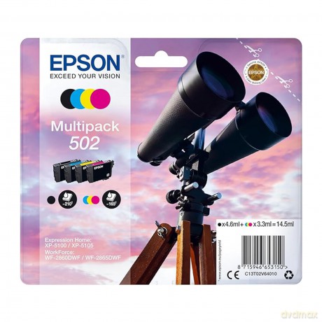 C13t02v64010 - 502 Tinte Fernglas - Xp-5100 -Xp-5105 - Wf-2860dwf-Wf-2865dwf - 4 Farbig