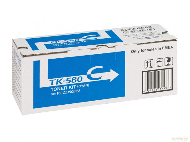 C5150dn, Tk-580c, Cyan, 2,8k (Stk)-Kyocera Tonerkit Tk-580c Cyan 2,8k