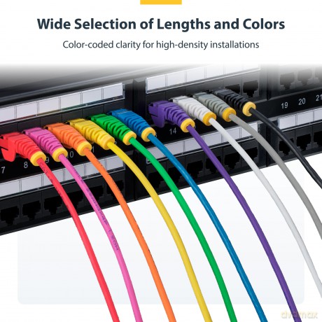 Cable - Black Slim Cat6 Patch Cord 1m