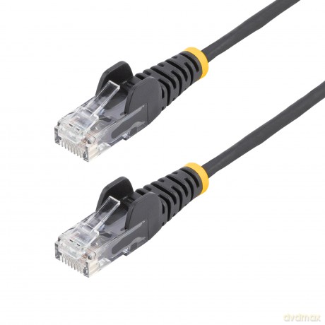 Cable Black Slim Cat6 Patch Cord 15m