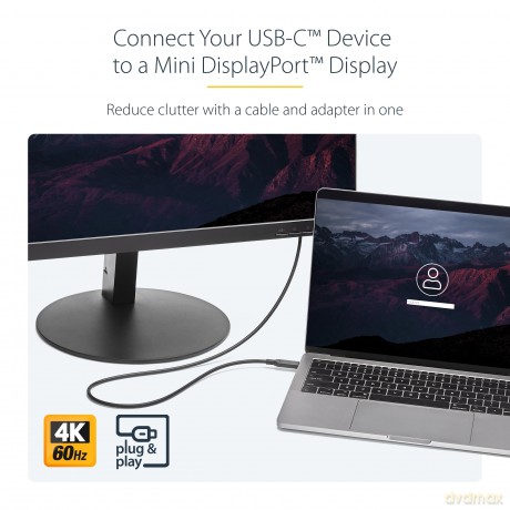 Cable Usb C To Mini Displayport 1,8m