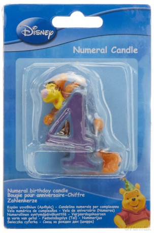 Candelina Winnie The Pooh E Amici Numero 4