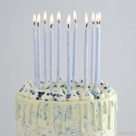 Candles - Tall Skinny - Blue Marble
