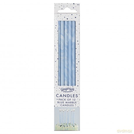Candles - Tall Skinny - Blue Marble