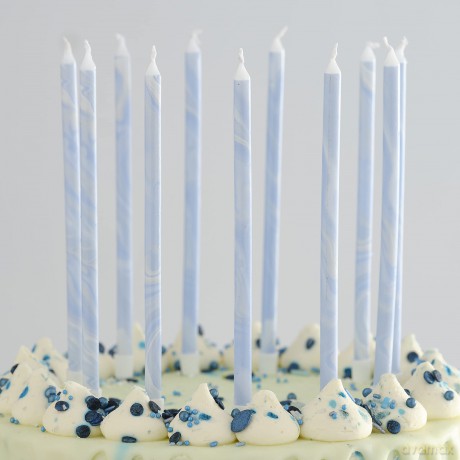 Candles - Tall Skinny - Blue Marble