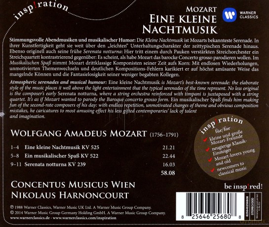 Nicholas Harnoncourt: Mozart: Eine Kleine Nacht Music [CD]