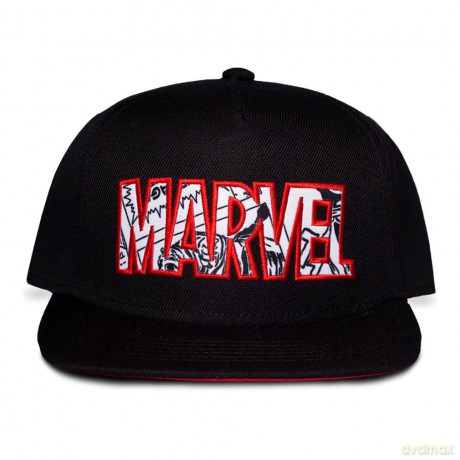Cap Marvel Logo Rosso Nero