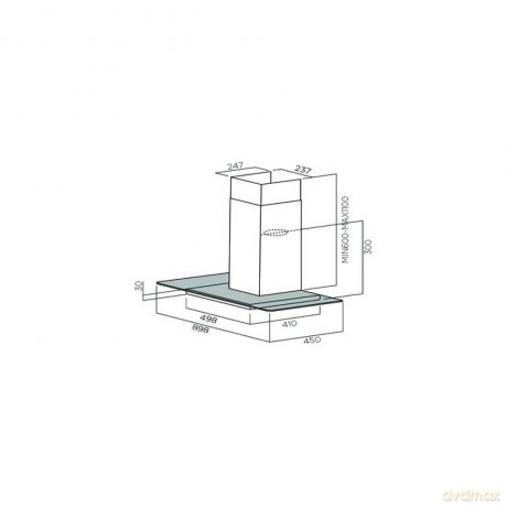 Cappa 90cm Inox Cl.B