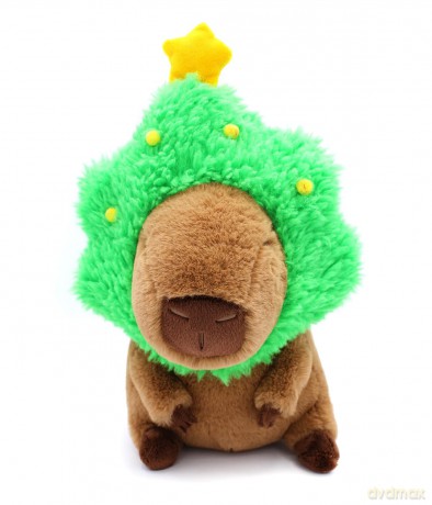 JOY TOY Pluszak Kapibara z choinką 32 cm