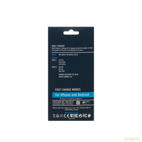 Caricatore Da Parete -20w Pd Usbc+A