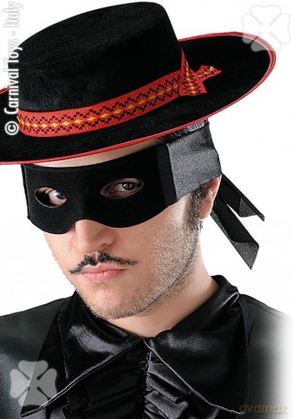Carnival Toys 1553: Farfalla Scamosciata Nera C/Fasce