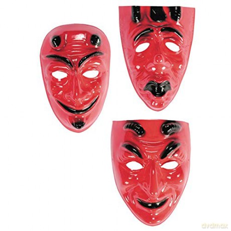 Carnival Toys 208 - Maschera Diavolo Serigrafato In Plastica (Assortimento)