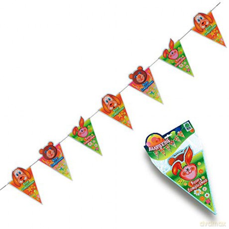 Carnival Toys 4211: Festone Bandierine Buon Compleanno L. Mt.1,40 Ca. H. Cm.25 Ca.