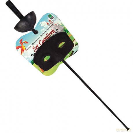 Carnival Toys 6917: Set Cavaliere Nero (Maschera E Fioretto L.Cm.65 Ca.)