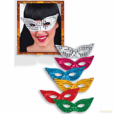Carnival Toys 699 - Farfalla Maschera In Tessuto Con Paillettes (Assortimento)