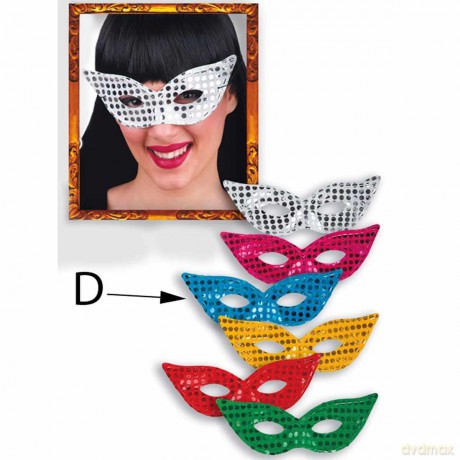 Carnival Toys 699 - Farfalla Maschera In Tessuto Con Paillettes (Assortimento)