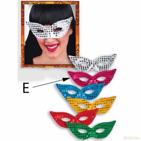 Carnival Toys 699 - Farfalla Maschera In Tessuto Con Paillettes (Assortimento)