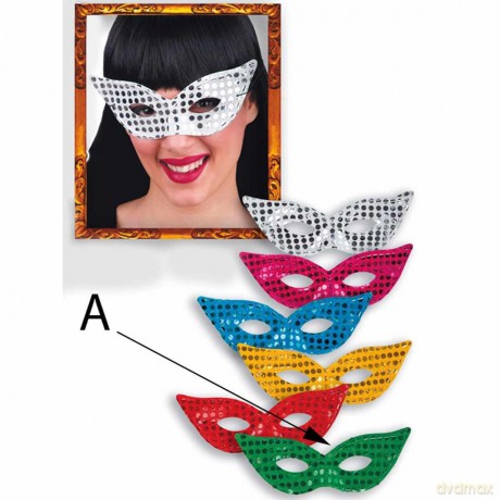 Carnival Toys 699 - Farfalla Maschera In Tessuto Con Paillettes (Assortimento)