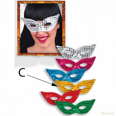 Carnival Toys 699 - Farfalla Maschera In Tessuto Con Paillettes (Assortimento)